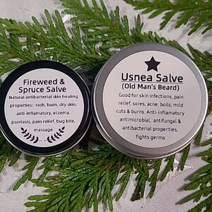 Fireweed/Spruce Salve - Usnea Salve (Old Man's Beard)